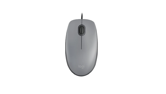 Logitech – Mouse com fio Logitech M110 Cinza